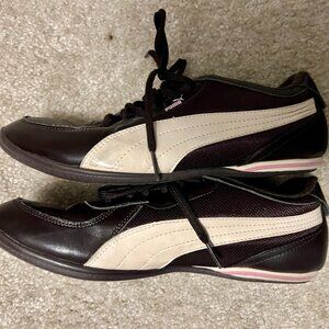 Vintage Puma Repli Cat - Brown Leather - Women's 9.5